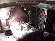 时尚气质的白领美女被同事约到酒店在床上撒上玫瑰花和气球换上情趣服再干,美女受不了跑到床下又被拉回来操!