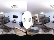 Busty Chloe Lamur gets anal and creampie on kitchen