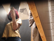 外站最新流出国内某潮牌服装店更衣室TP火辣红发靓妹试穿衣服透明内裤阴毛上翘还伸手挠一挠